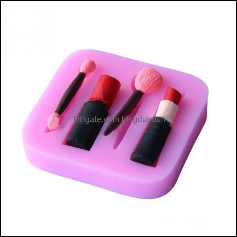 diy silicone baking molds cake fondant soap 3d moulds cosmetic beauty lipstick shape food tool bakeware high quality 1 4sk g2