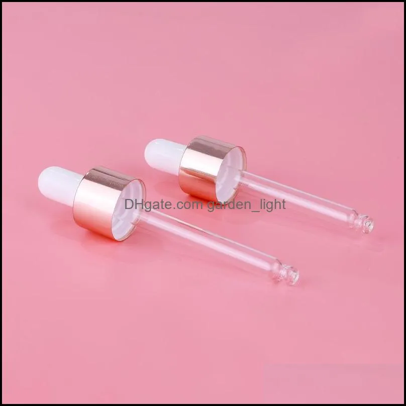 30ml matte rose gold glass bottles with liquid reagent pipette droppers for aromatherapy essential oil perfume tincture