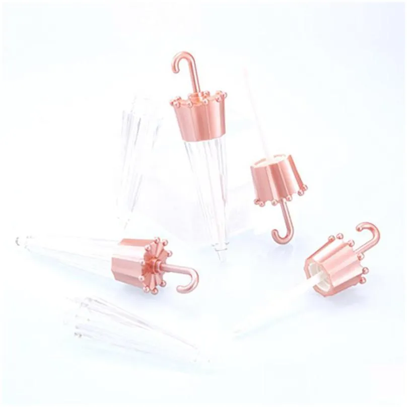 storage bottles jars 5pcs lip glaze containers refillable cosmetic bottle diy vials rose golb 5.5ml ucreative umbrella shaped empty