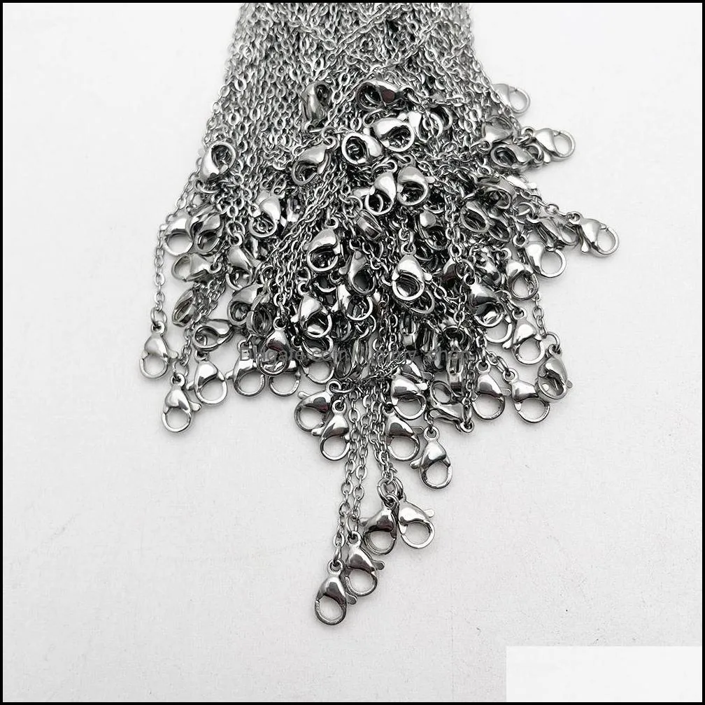 45cmadd5cm stainless steel cords chain necklace lanyard charm pendant jewelry making yummyshop