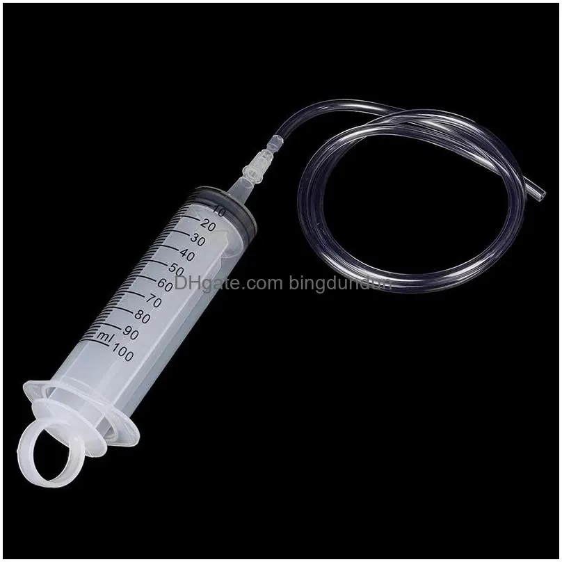 hand tools 1pcs 100ml large capacity syringe reusable pump measuring with 1m tube feeding ink inventory wholesale