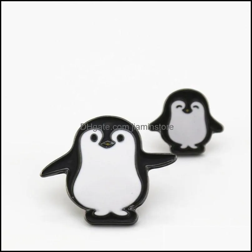 pin brooches harajuku alloy enamel kawaii white black penguin badges lapel pins safe brooch scarf cool boy women jewelry gifts 69 e3