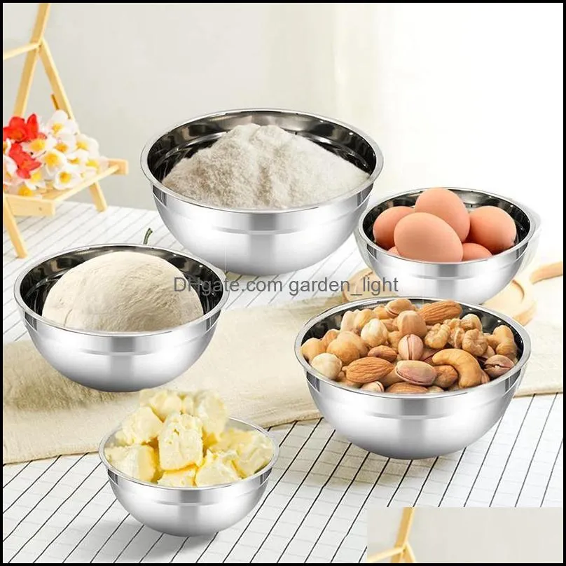 bowls mixing with lids set 7pcs stainless steel bowls metal nesting storage for kitchen prep baking