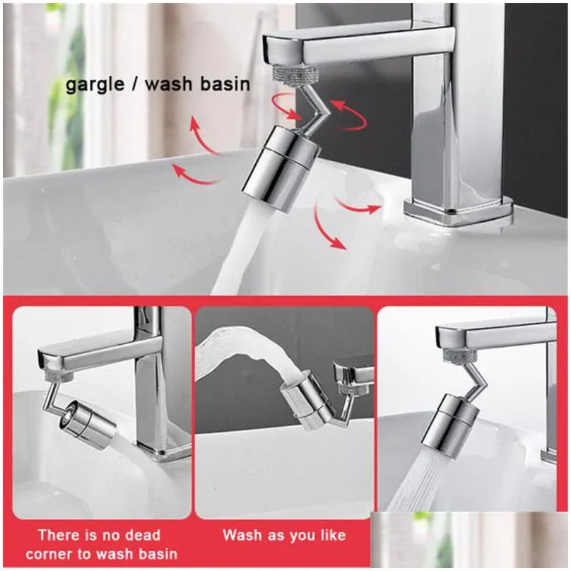 degrees rotating water tap kitchen laundry room adjustable splash proof metal faucet type 1 other faucets showers accs