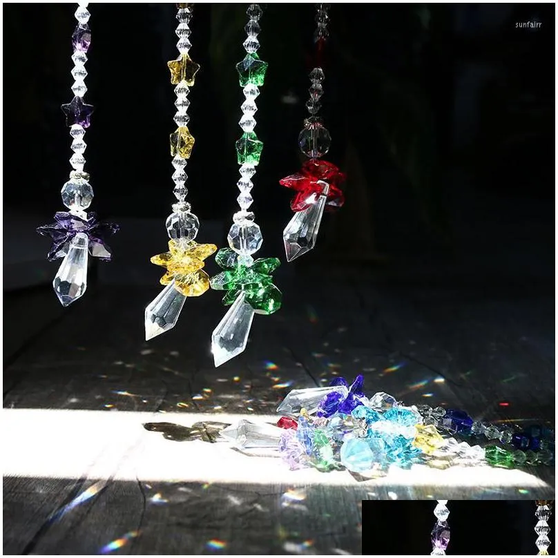 garden decorations h d 7pcs crystal glass guardian angel window sun catchers rainbow maker collection suncather gift home hanging