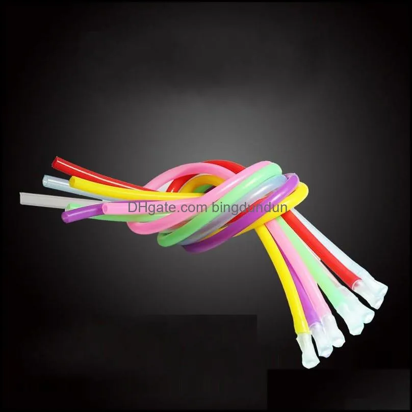 foldable smoking bongs hose silicone transparent multi color hookah shisha tube hookahs hoses inner diameter 5mm 2jh e1