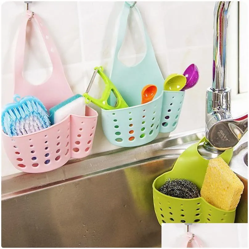 sink shelf soap sponge holder clip dish drainer drying rack silicone storage basket bag bathroom holder kitchen accessories tool