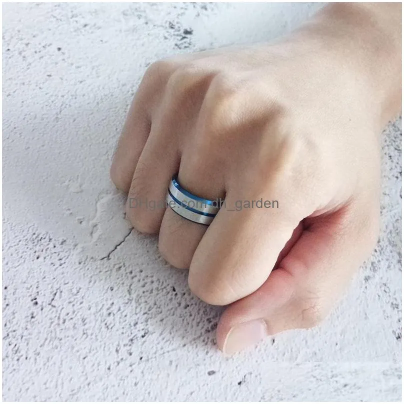 cluster rings jhsl fashion classic rock party male men statement blue jewelry stainless steel boyfriend gift size 7 8 9 10 11 12