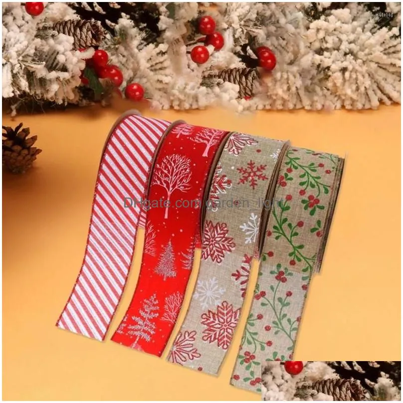 christmas decorations good tearresistant thicker large bowknot making xmas tree ribbon for party wrapping