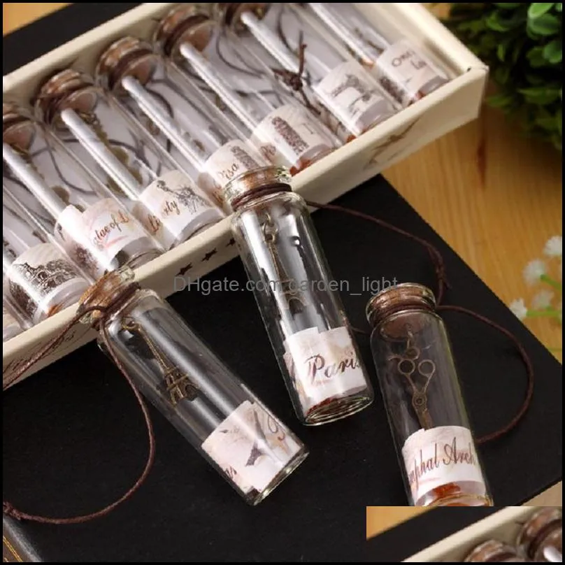 clear glass bottle with corks vintage vial glass jars pendant craft projects diy for keepsakes 20mm diameter12 pieces/box