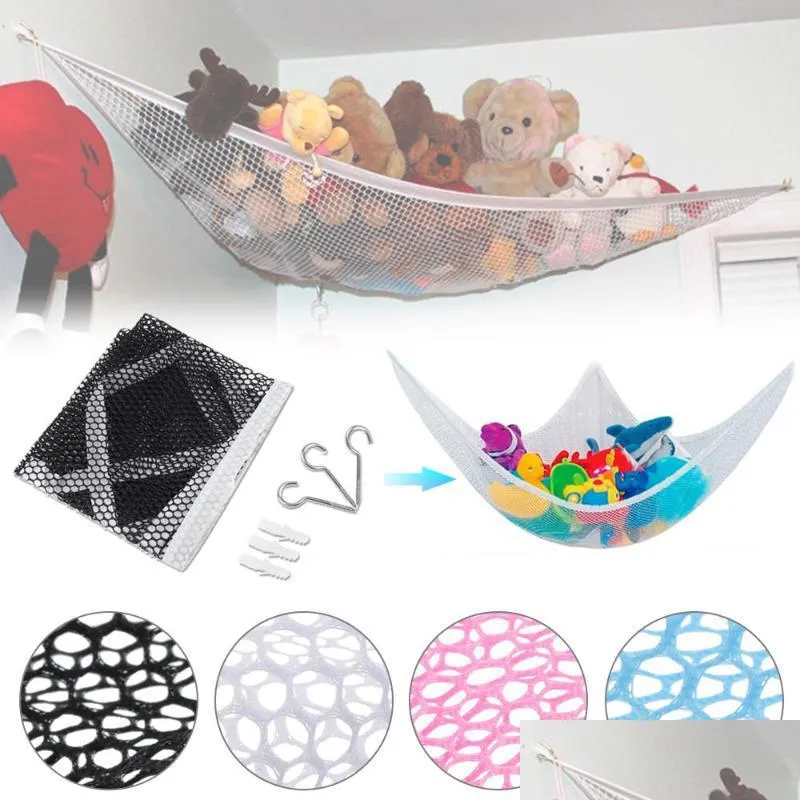 kids toy storage hammock net large mesh organizer holder baby stuffed animals creative hanging bag boxes bins