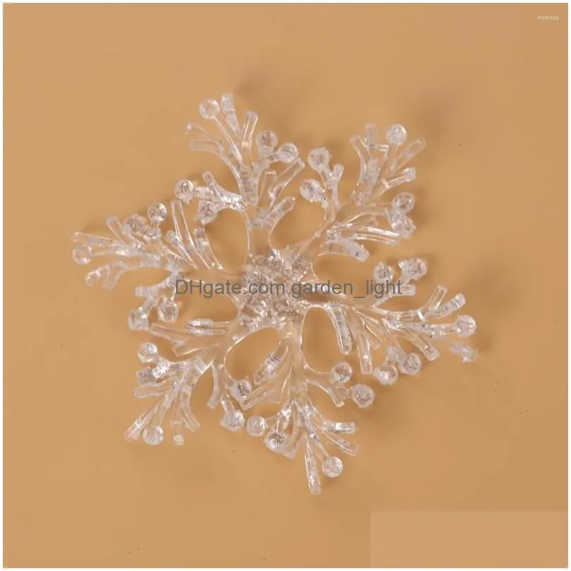 christmas decorations snowflake acrylic ornaments xmas pendant drop crystal snowflakes hanging trees white tree