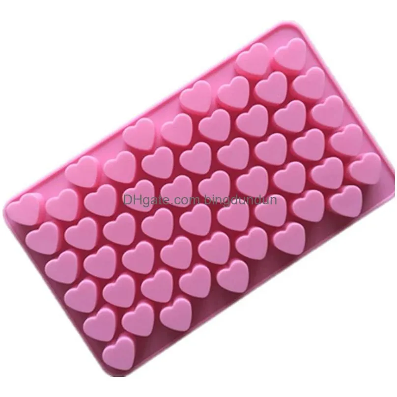 tools 55 grids of small love silicone fire paint wax particles to make chocolate mold candy diy baking mini heart shape inventory