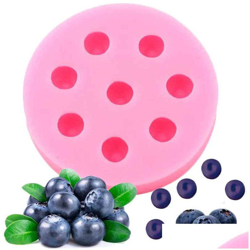 tools fruit strawberry blueberry mulberry silicone mold pineapple orange fondant chocolate jelly candy resin mold cake decorating tool