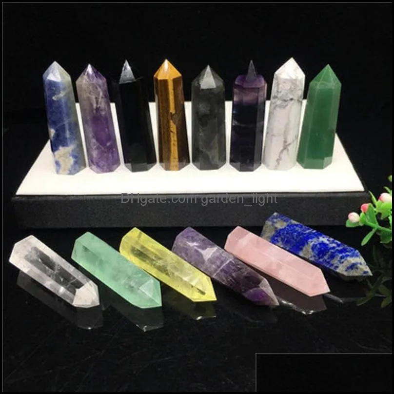 78cmx2cm rough polished quartz pillar art ornaments energy stone wand healing gemstone tower natural crystal point