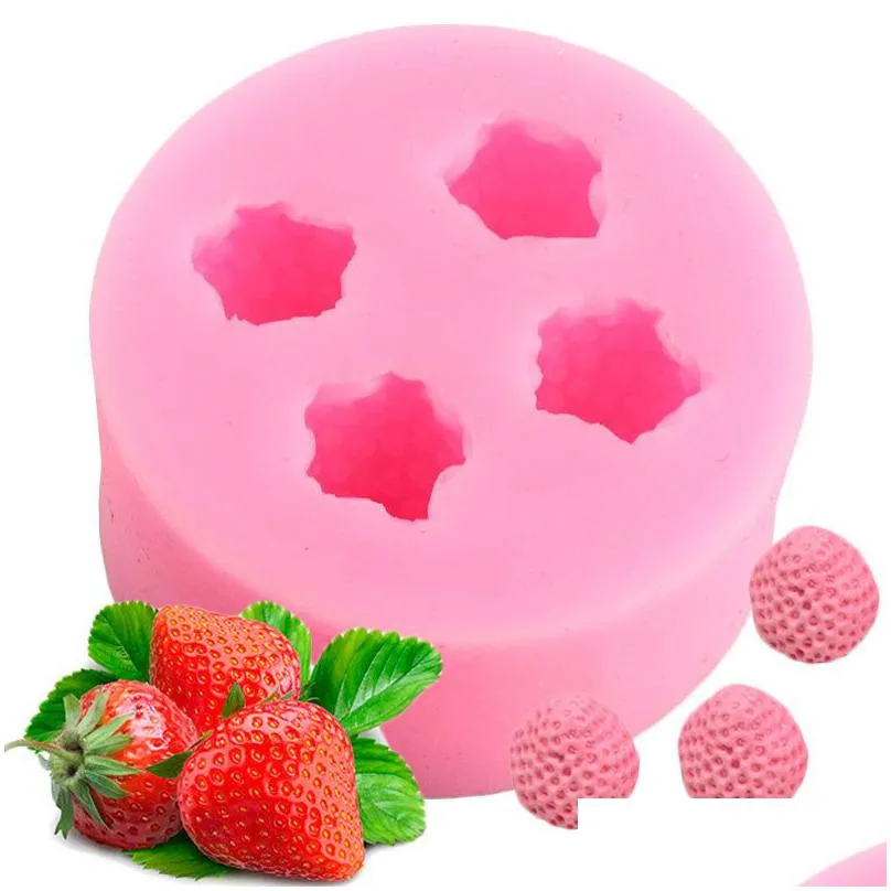 tools fruit strawberry blueberry mulberry silicone mold pineapple orange fondant chocolate jelly candy resin mold cake decorating tool