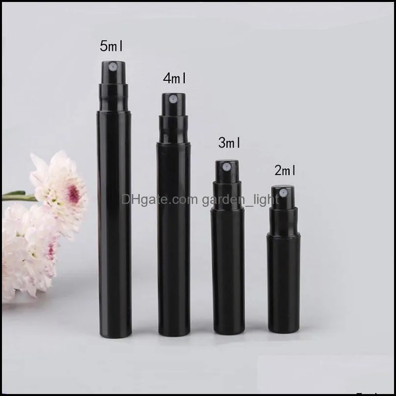 2ml 3ml 4ml 5ml black perfume spray bottle mens perfume pen spray bottle portable travel cosmetic container