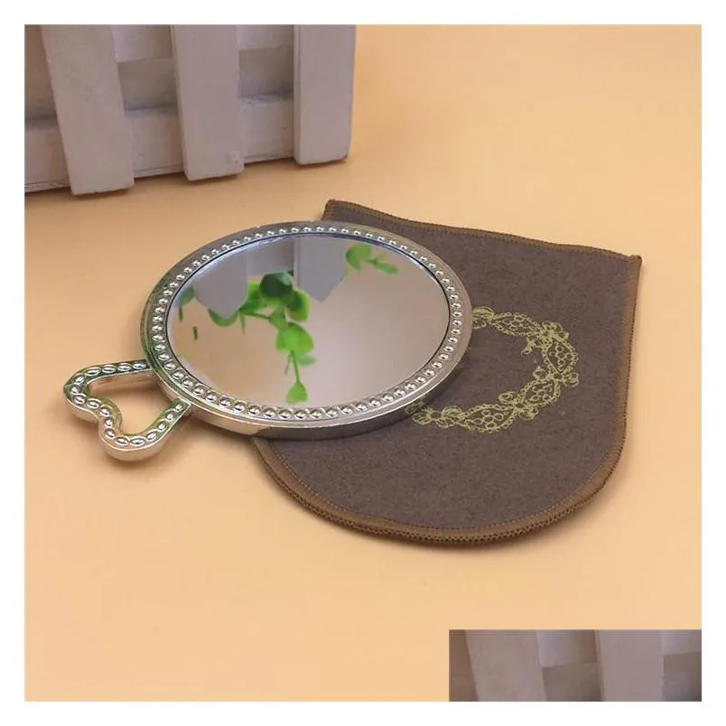 laduree les merveilleuses miroir de poche hand mirror vintage metal holder pocket cosmetics makeup mirror with carry bag retail