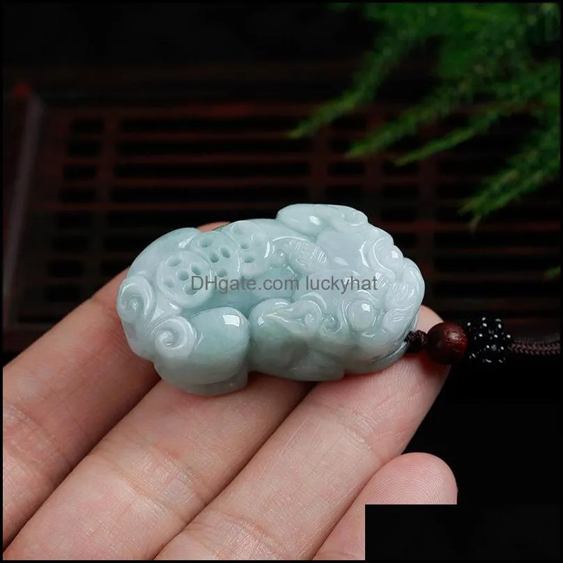 pendant necklaces sanqian jade pi xiu ranagoods emerald womens and wholesalependant