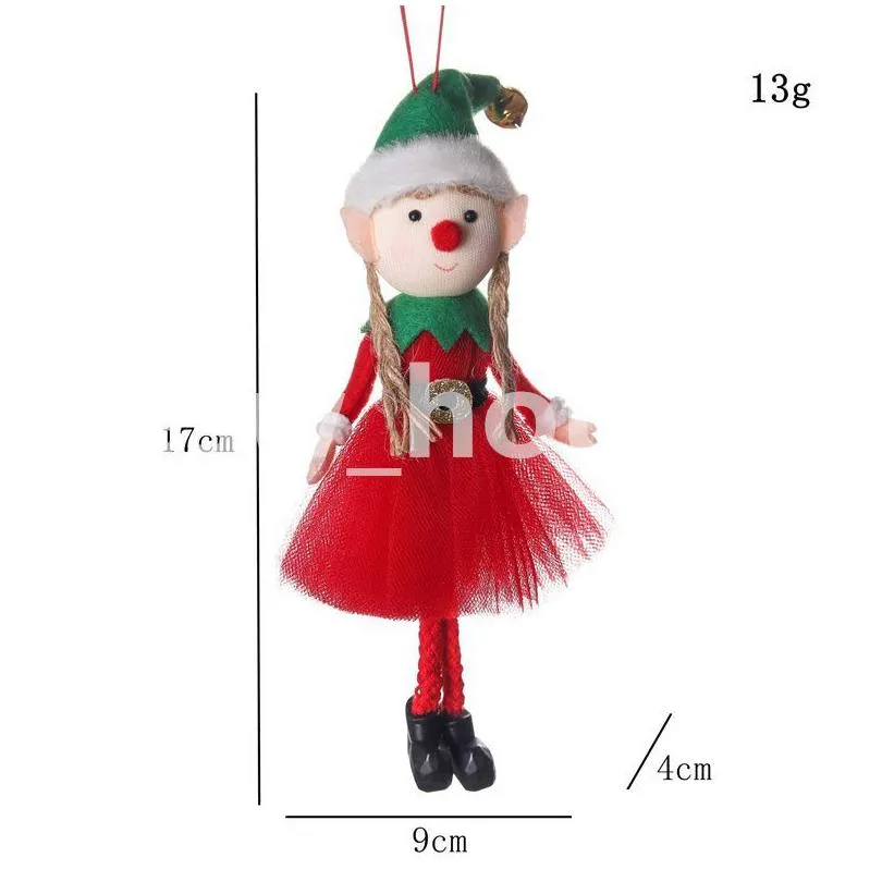 christmas elf dolls decoration adorable boy and girl xmas tree year ornament home gifts