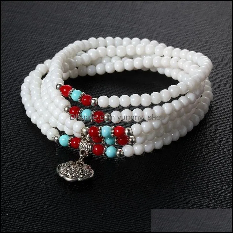 bracelet bangle for women charm crystal glass rhinestone flower bead bracelets