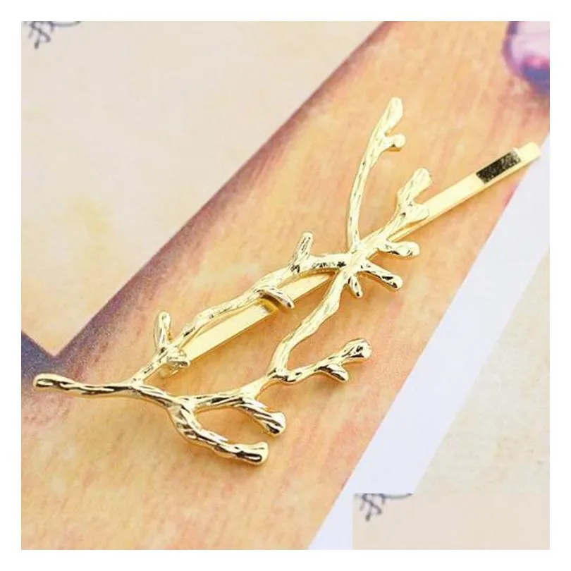 legant metal tree branch hairpins hair clips for women barrettes female headwear alloy hair accessories hair clip