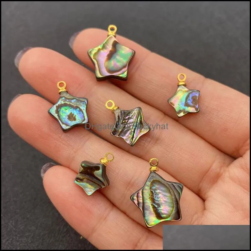 charms high quality beautiful jewelry shell pendant natural abalone pentagram charm for making diy necklace accessories giftcharms