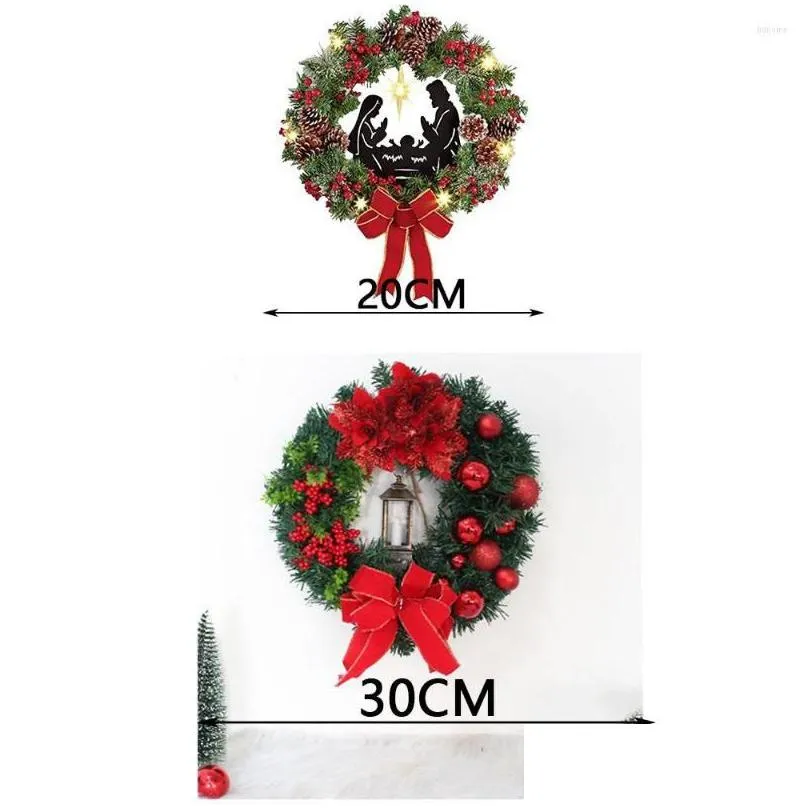 decorative flowers home decor xmas gifts christmas wreath sacred door hanging ornaments front wall decorations