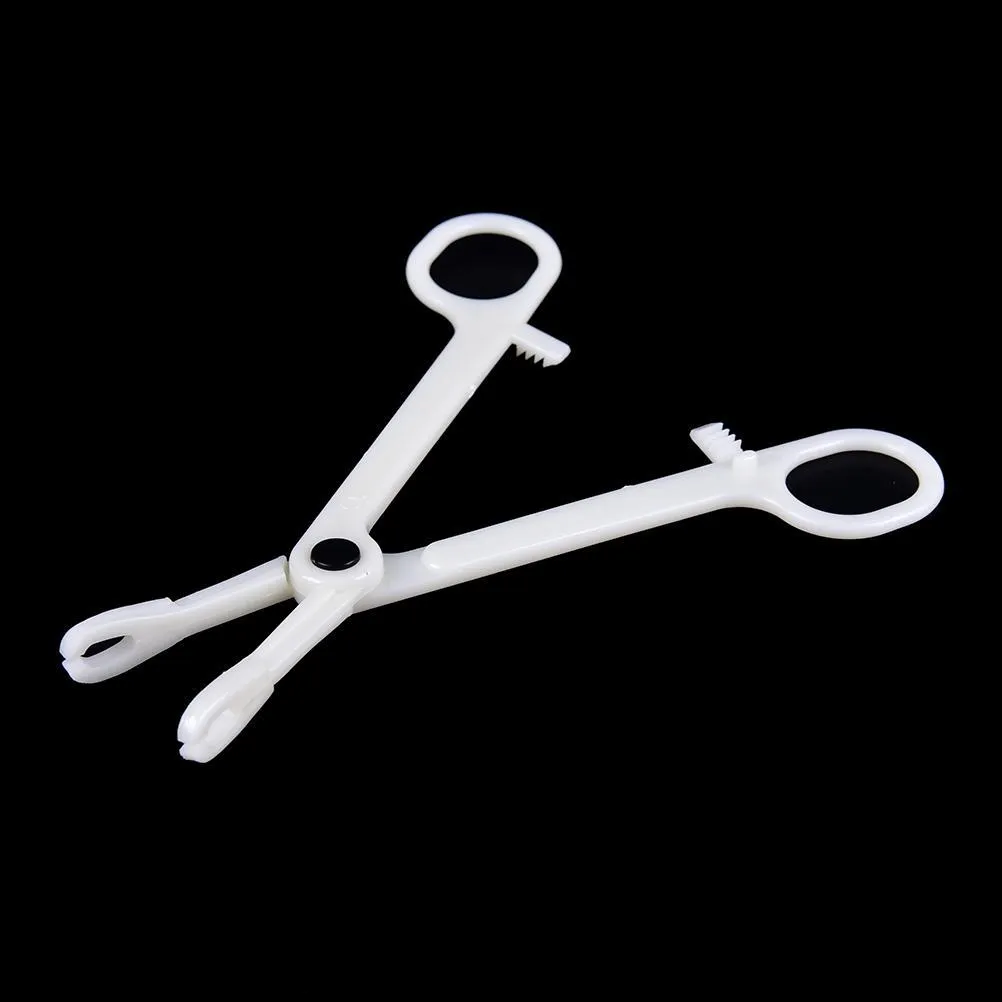 professional plastic round open clamp disposable body piercing plier body ear lip navel nose tongue piercing forcep tool