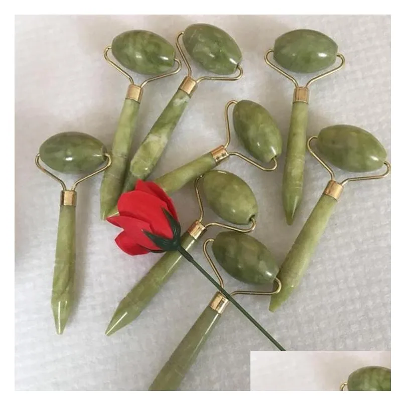 dhs natural single head jade roller facial massager facial relaxation slimming tool in stock