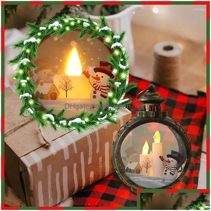 christmas decorations for home lantern led candle tea light candles xmas tree ornaments santa claus snowman lamp year gift