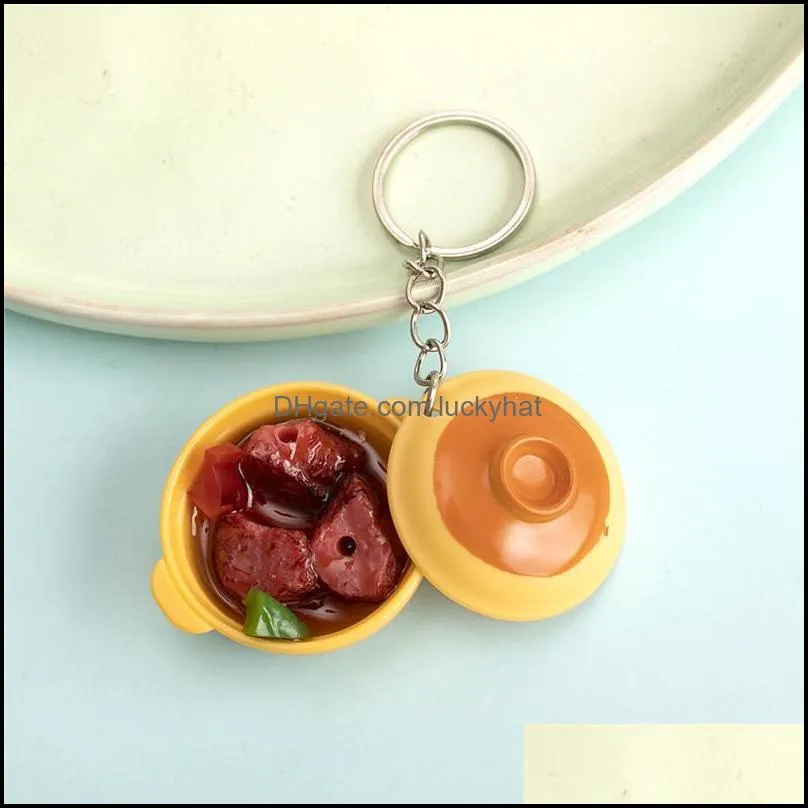 charms 1pc resin simulation food chicken pig trotter omelette pan pendant diy keychain jewelry making accessoriescharms