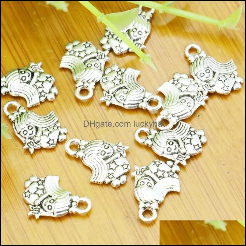 charms angel pendant loose beads crafts jewelry alloy diy findings making design accessories for necklace bracelet 17x12x3charms