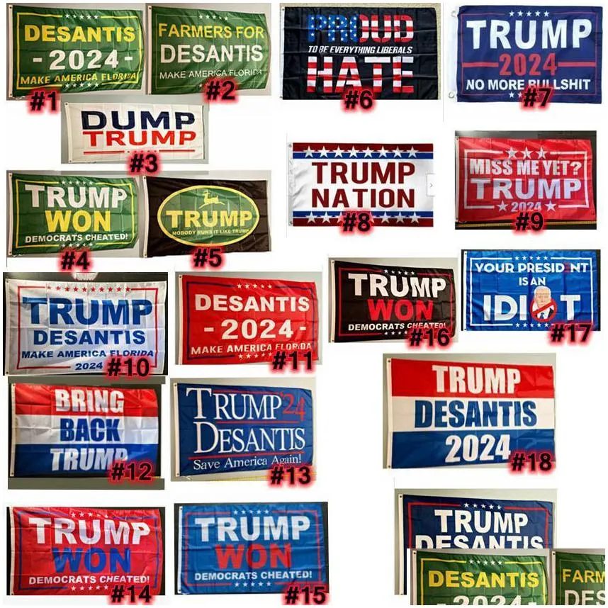 donald trump flags 3x5 ft 2024 make america florida desantis flag usa president trump won banner flags 90x150cm