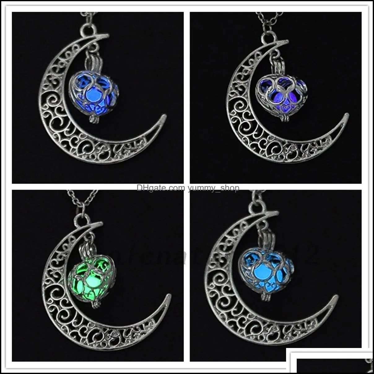 glowing in the dark pendant necklaces choker necklace collares jewelry