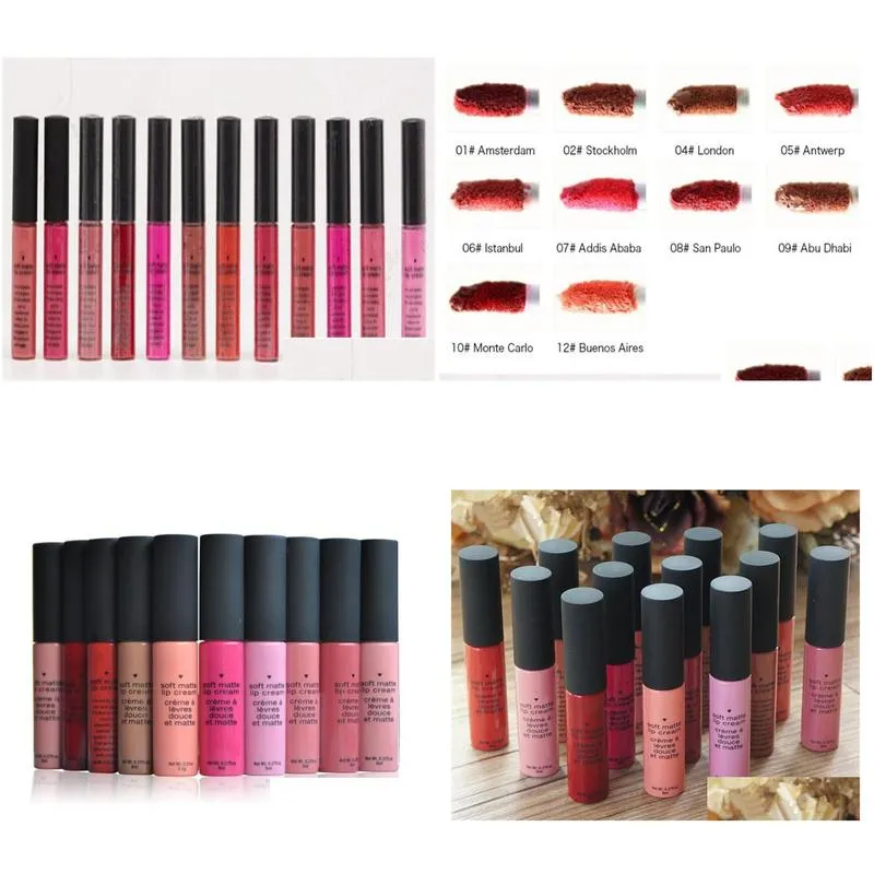  soft matte lip cream lipstick makeup charming longlasting daily party brand glossy makeup lipsticks lip gloss