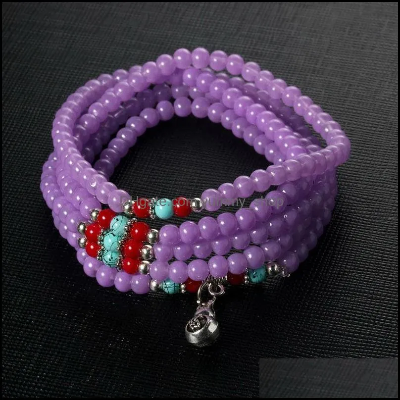 bracelet bangle for women charm crystal glass rhinestone flower bead bracelets