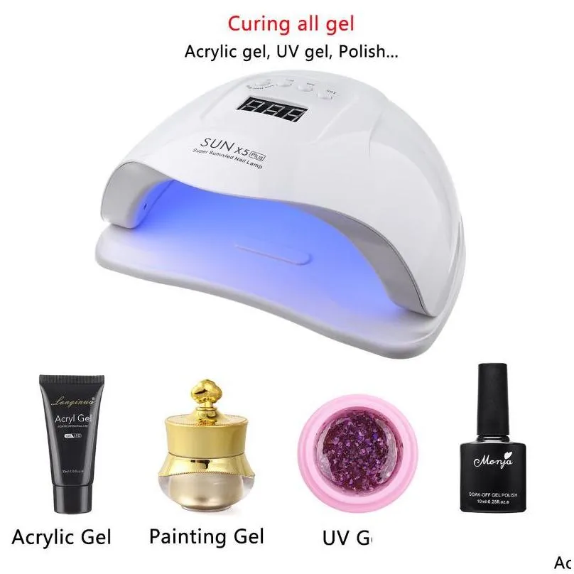 everything for manicure nail set uv led lamp dryer with acrylic nail kit electric drill for art tools set