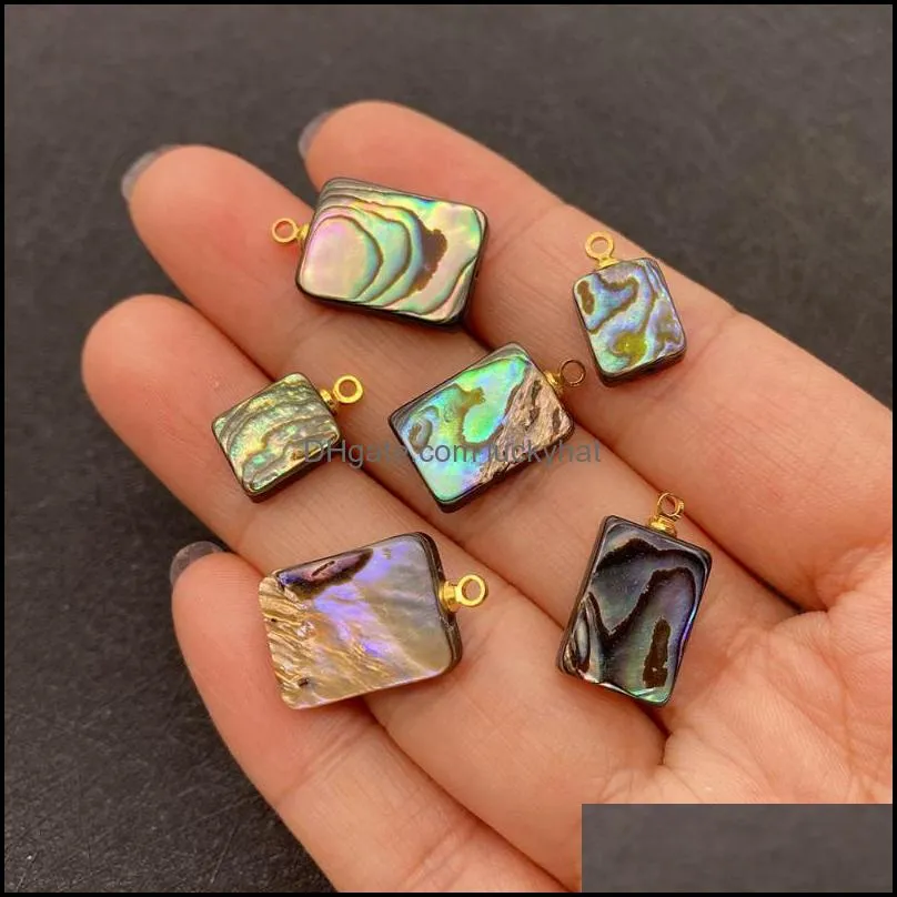 charms natural abalone shell pendant stitching mother exquisite womens jewelry making diy earrings necklace accessoriescharms