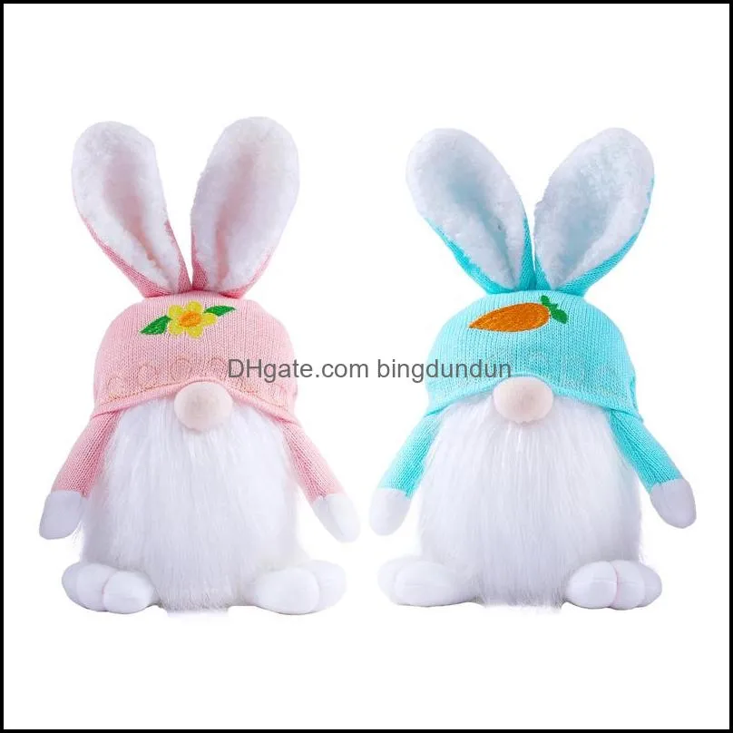 easter party faceless gnome rabbit doll handmade reusable home decoration spring bunny ornaments kids gifts