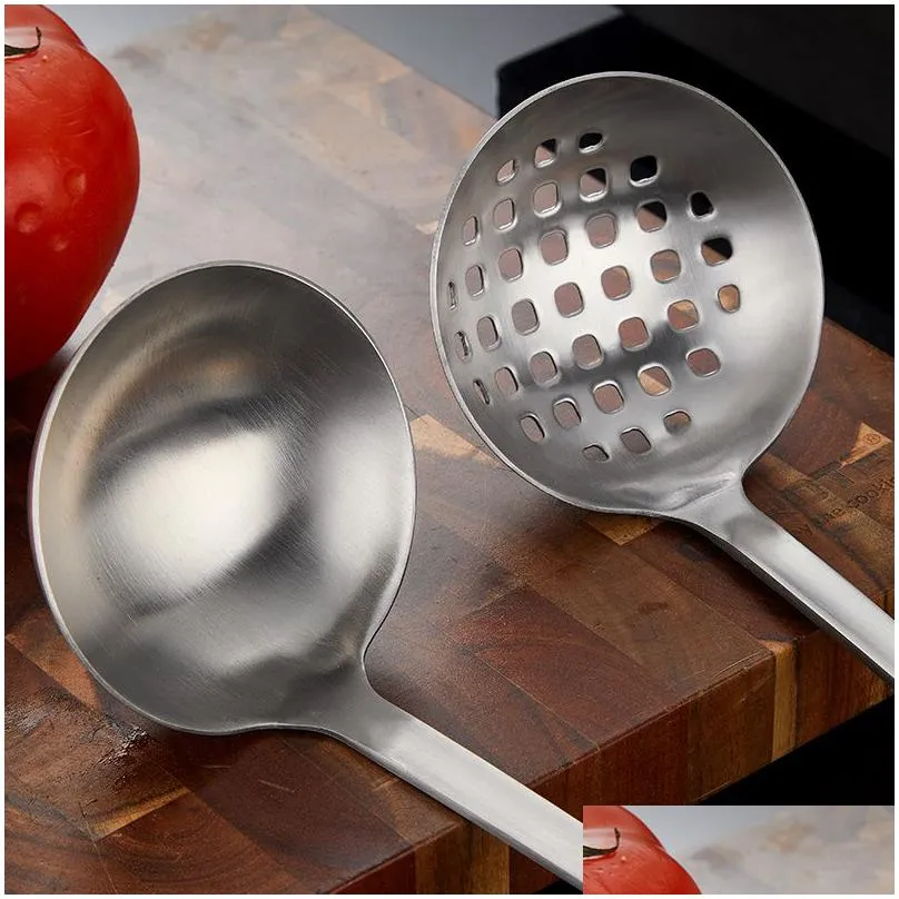tableware ladle soup colander stainless steel wall hanging sauce tableware kitchen cookware tools