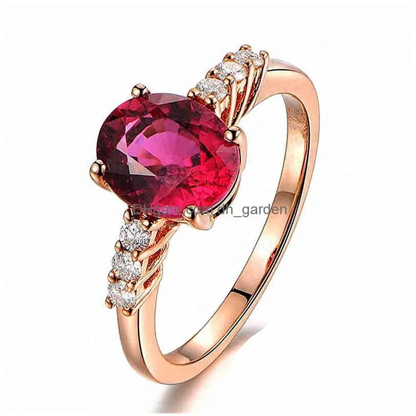 cluster rings ring 925 silver jewelry oval sapphire zircon gemstone open finger for women wedding party promise ornaments wholesale