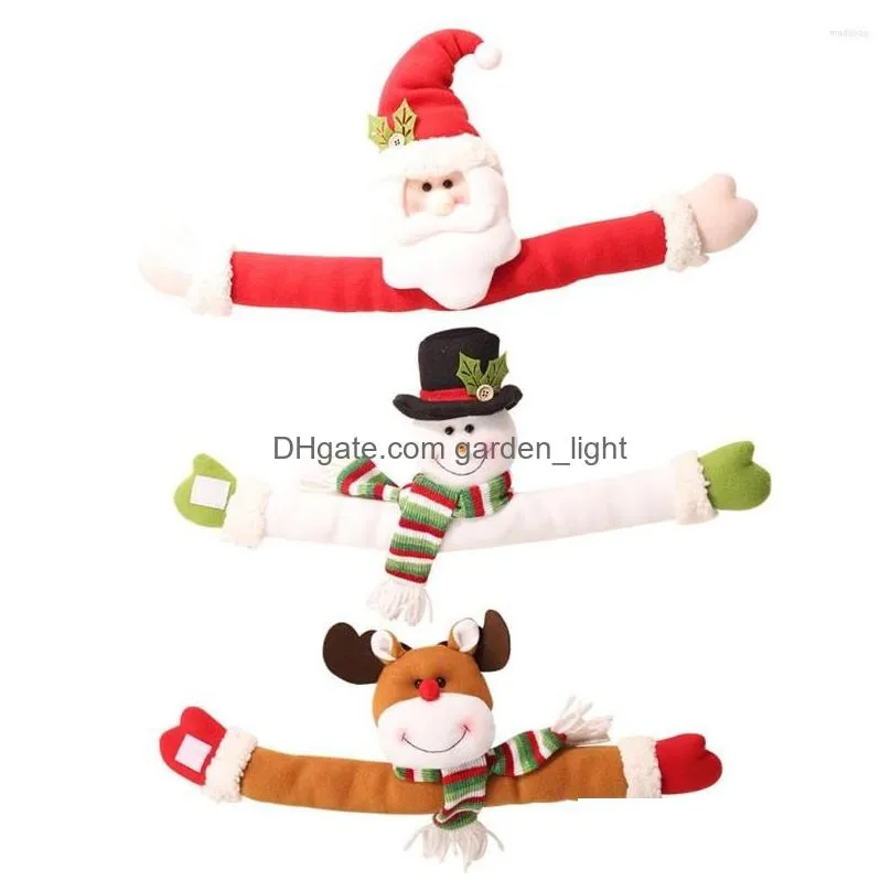 christmas decorations window curtain tiebacks cute elf doll hook holder for home holiday xmas ornament accessories