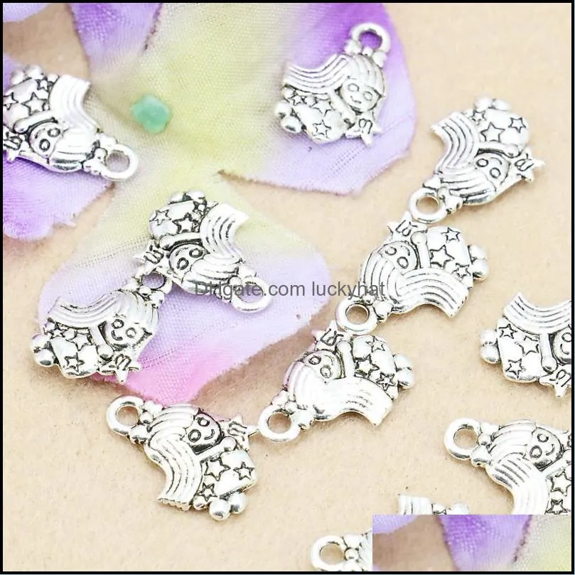 charms angel pendant loose beads crafts jewelry alloy diy findings making design accessories for necklace bracelet 17x12x3charms