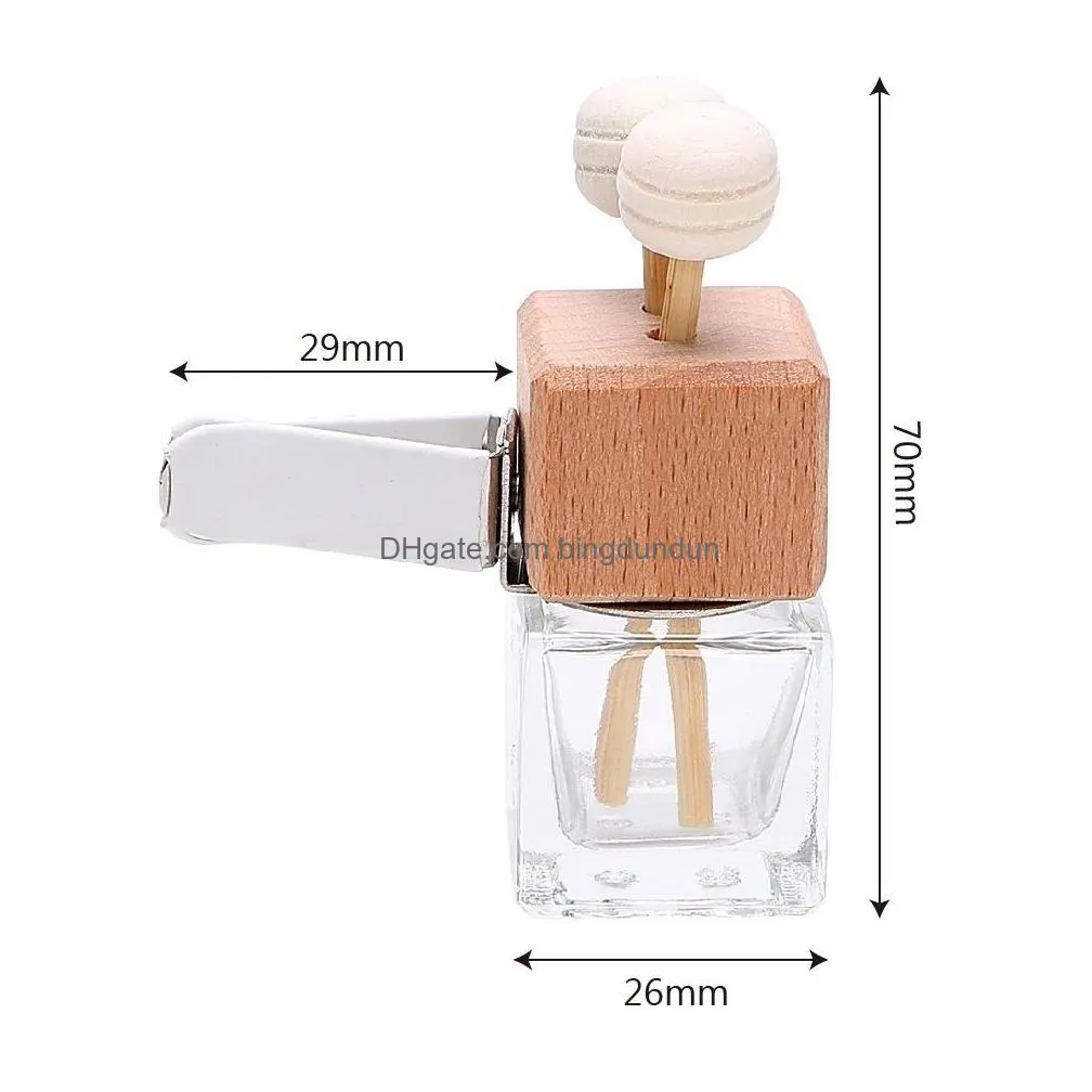 diffusers 1 car perfume bottle pendant shape air freshener hanging glass bottle cars decoration essential oil diffuser inventory
