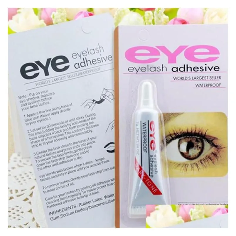 eye lash glue black white makeup adhesive waterproof false eyelashes adhesives glue white and black available