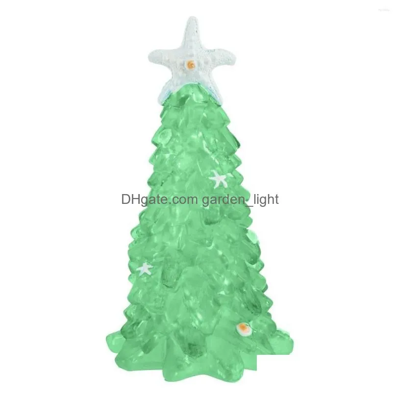 christmas decorations beautiful 3d creative unique decoration ocean beach resin year crystal mint green sea glass xmas tree decoras