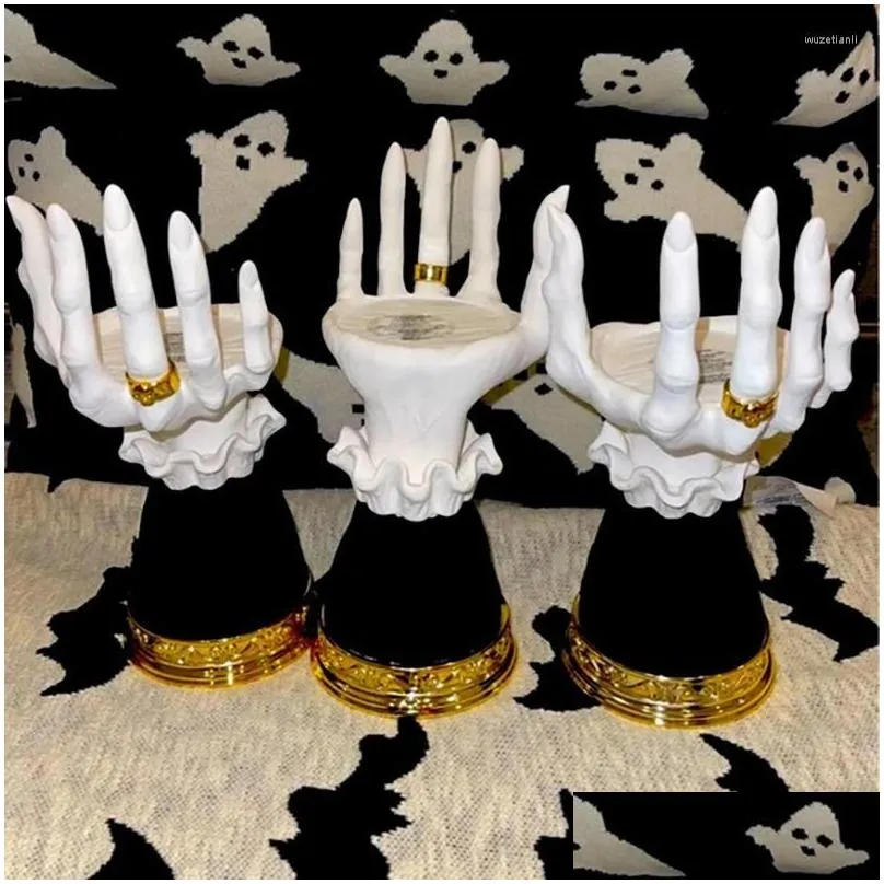 candle holders witch holder gothic decor palm halloween decorations christmas decoration