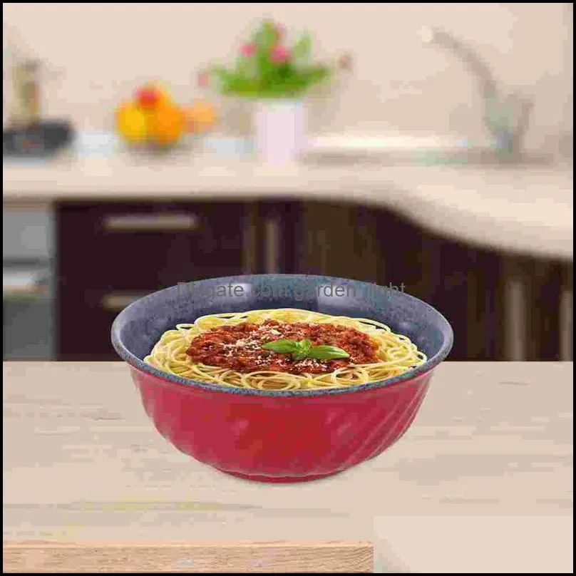 bowls 1pc modern japanese salad bowl creative noodle portable soup red