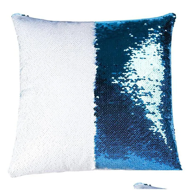 12 colors sequins mermaid pillow case cushion sublimation magic sequins blank pillow cases transfer printing diy personalized